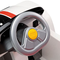 Mini Racer 6V, marca Peg-Perego: Claxon pe volan